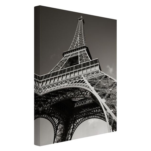 Leinwandbilder schwarz-weiß Eiffelturm