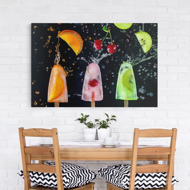 Wandbilder Früchte Eis am Stiel