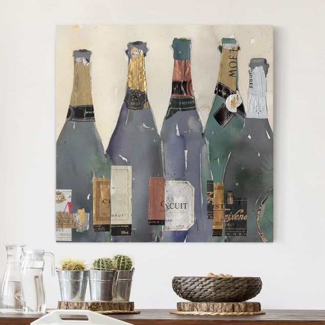 Wanddeko Küche Entkorkt - Champagner