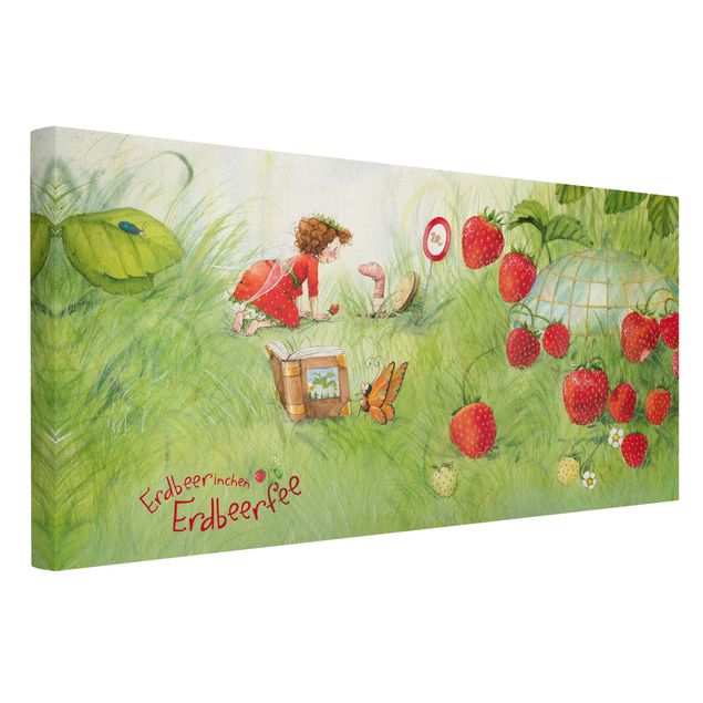 Wandbilder Grün Erdbeerinchen Erdbeerfee - Bei Wurm Zuhause
