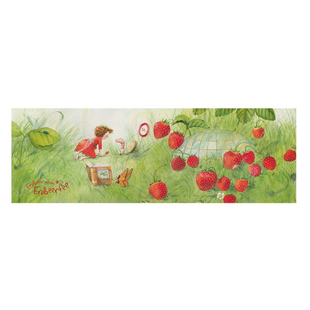Wandbilder Grün Erdbeerinchen Erdbeerfee - Bei Wurm Zuhause