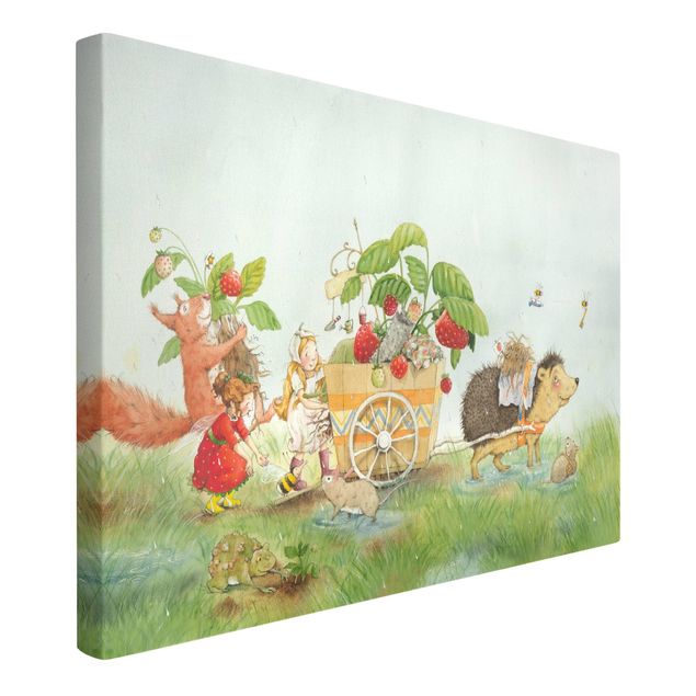 Wandbilder Tiere Erdbeerinchen Erdbeerfee - Mit Igel