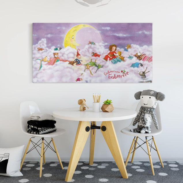 Wandbilder Modern Erdbeerinchen Erdbeerfee - Über den Wolken