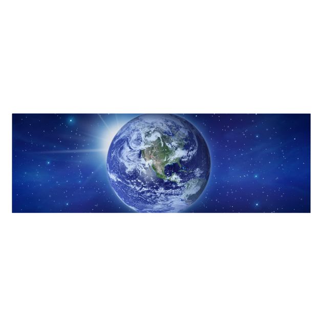 Leinwandbild - Erde im Weltall - Panorama Quer