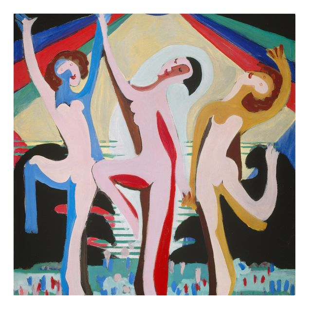 Wandbilder Kunstdrucke Ernst Ludwig Kirchner - Farbentanz