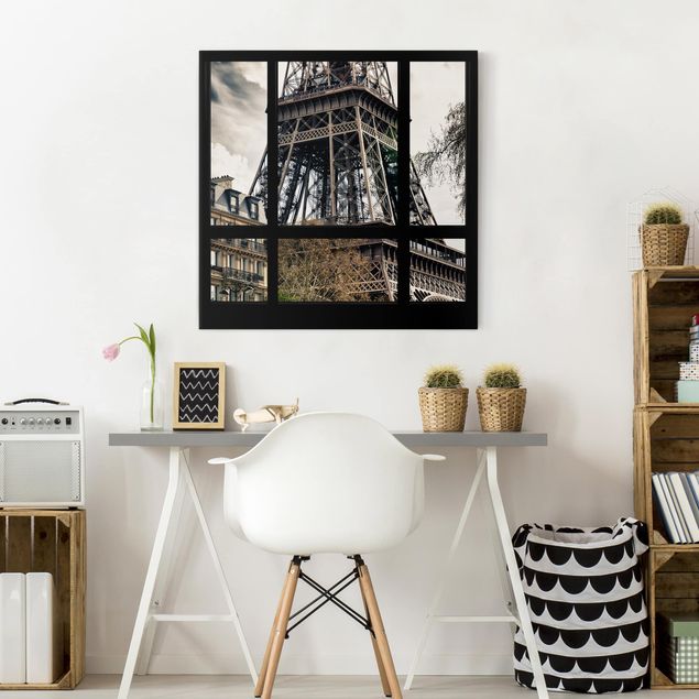 Wandbilder Paris Fensterausblick Paris - Nahe am Eiffelturm