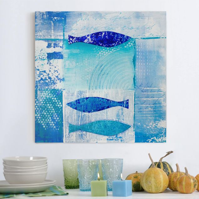 Leinwandbilder Fisch Fish in the Blue