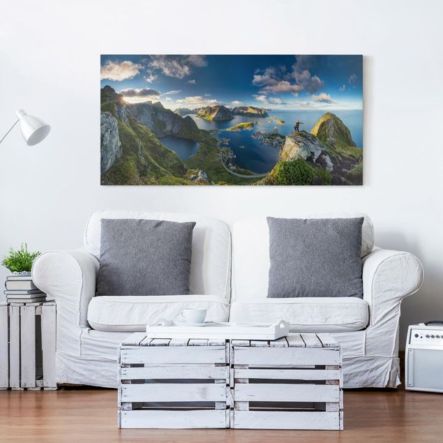Wandbilder Berge Fjordblick in Reinebringen