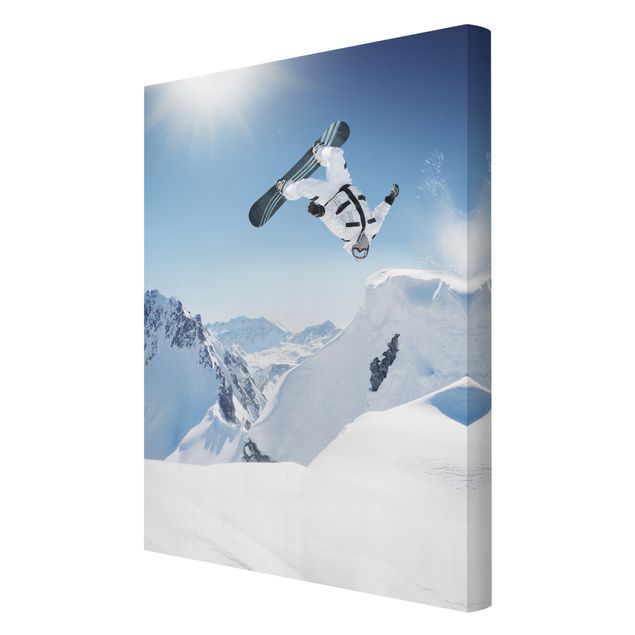 schöne Bilder Fliegender Snowboarder