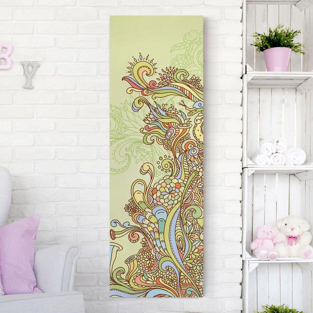 abstrakte Leinwandbilder Florale Illustration