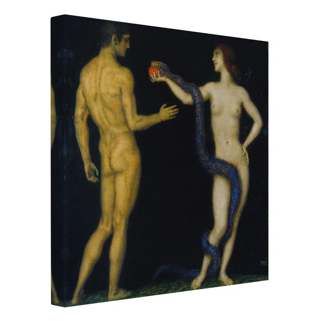 Wandbilder Akt & Erotik Franz von Stuck - Adam und Eva