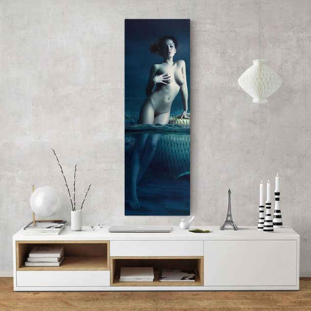 Wandbilder Akt & Erotik Frauenakt mit Fisch