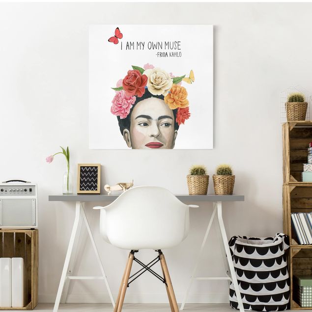 Blumenbilder auf Leinwand Fridas Gedanken - Muse