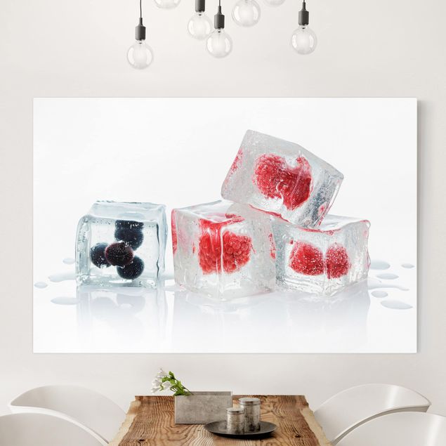 Küchen Deko Früchte im Eiswürfel
