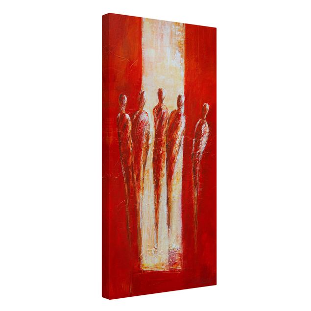 Leinwandbild abstrkt Petra Schüßler - Fünf Figuren in Rot 02