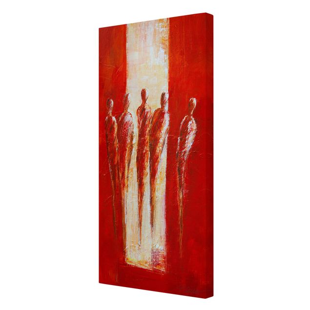 Wandbilder Petra Schüßler - Fünf Figuren in Rot 02