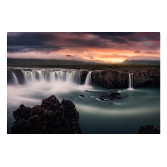 Natur Leinwand Goðafoss Wasserfall in Island