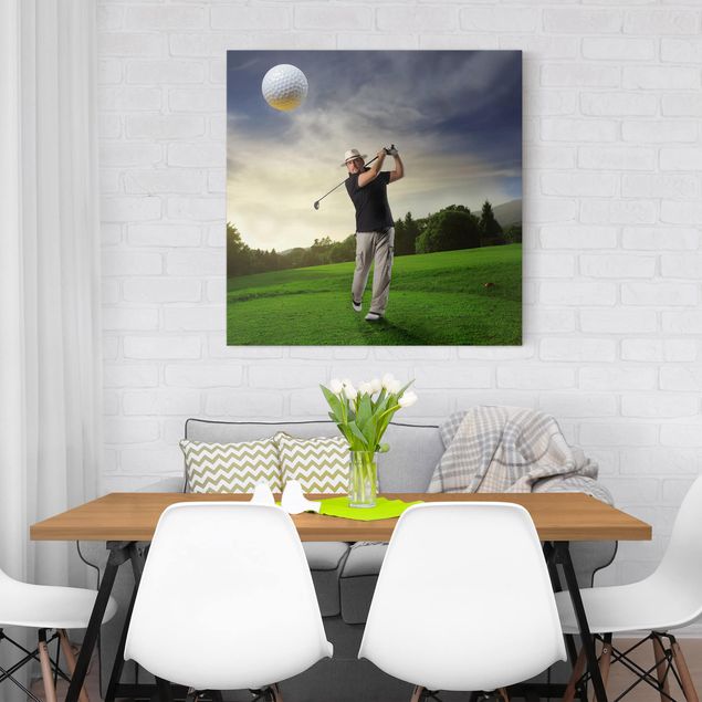 Wandbilder Portrait Golfclub Paradies