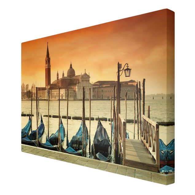 Wandbilder Modern Gondeln in Venedig