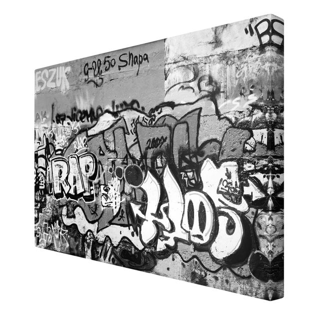 Wandbilder Schwarz-Weiß Graffiti Art