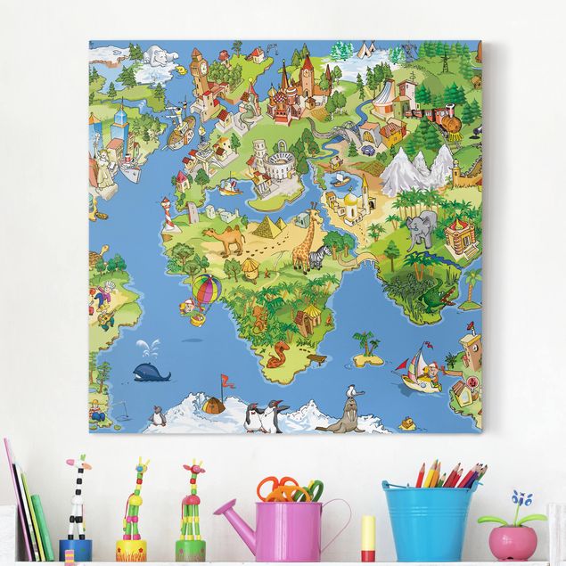 Kinderzimmer Deko Great And Funny Worldmap