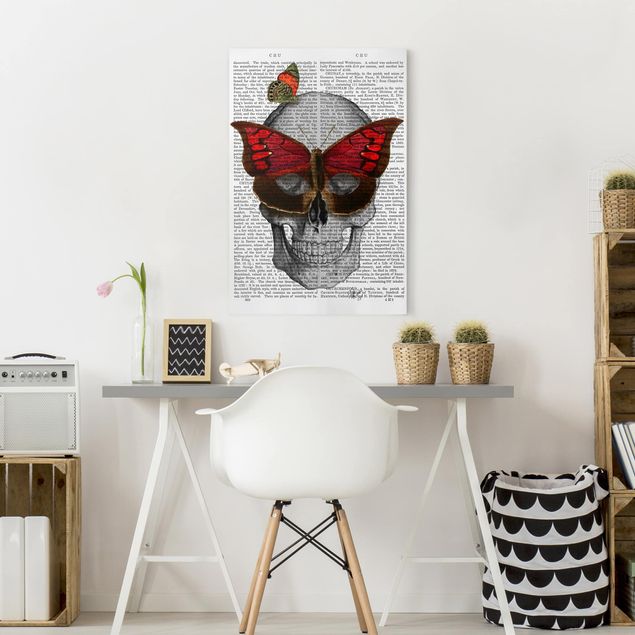 Wandbilder Schmetterlinge Grusellektüre - Schmetterlingsmaske