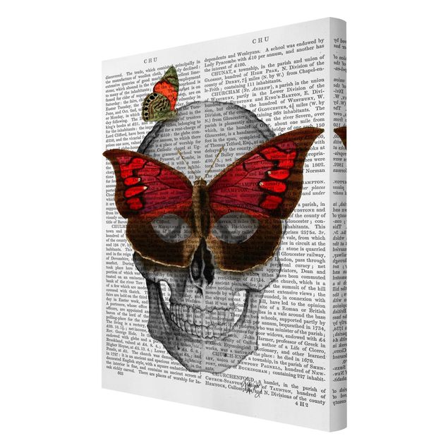 Wandbilder Sprüche Grusellektüre - Schmetterlingsmaske