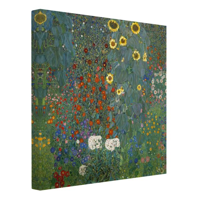 Leinwand Sonnenblumen Gustav Klimt - Garten Sonnenblumen