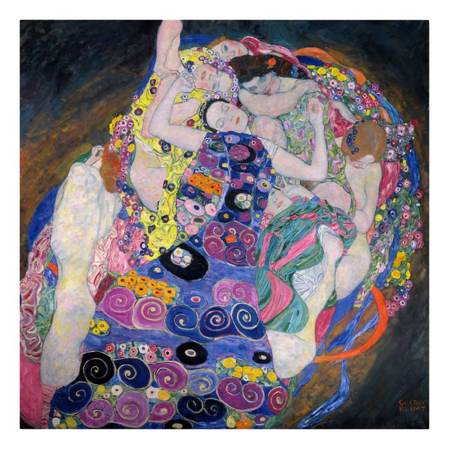Leinwand Kunst Gustav Klimt - Die Jungfrau