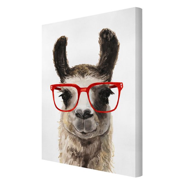 schöne Bilder Hippes Lama mit Brille II