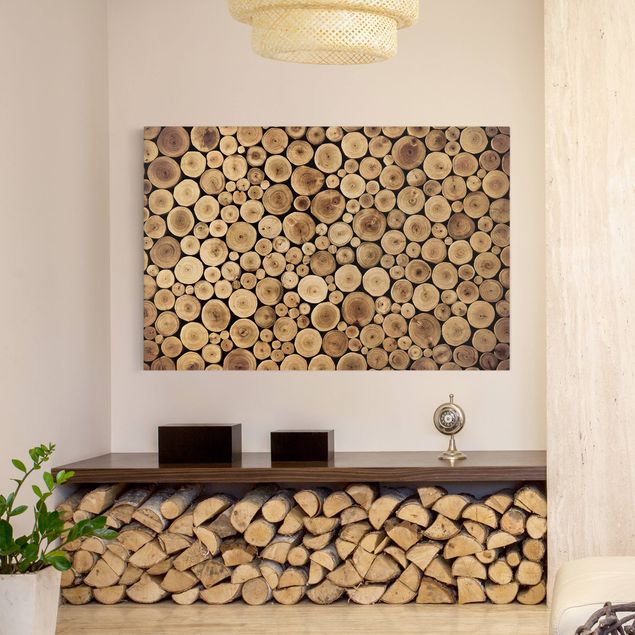 Leinwandbilder Muster Homey Firewood