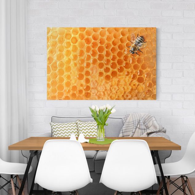 Tierbilder Leinwand Honey Bee