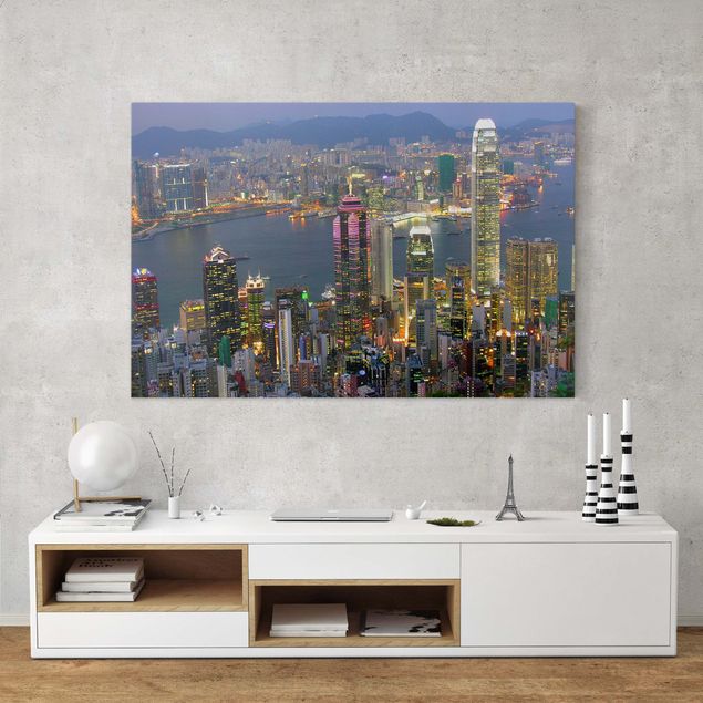 Leinwandbilder Asien Hongkong Skyline