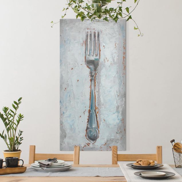 Wanddeko Küche Impressionistisches Besteck - Gabel