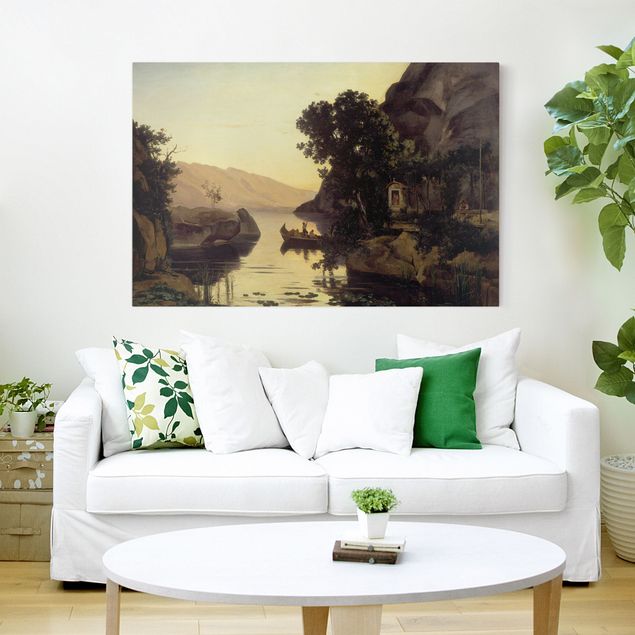 Leinwandbilder Italien Jean-Baptiste Camille Corot - Landschaft bei Riva