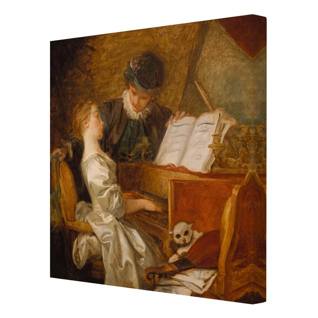 Wandbilder Portrait Jean Honoré Fragonard - Die Klavierstunde