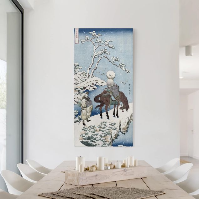 Leinwand Pferd Katsushika Hokusai - Der chinesische Dichter