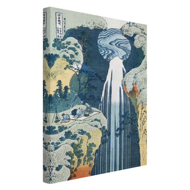 Leinwandbilder Wasserfall Katsushika Hokusai - Der Wasserfall von Amida