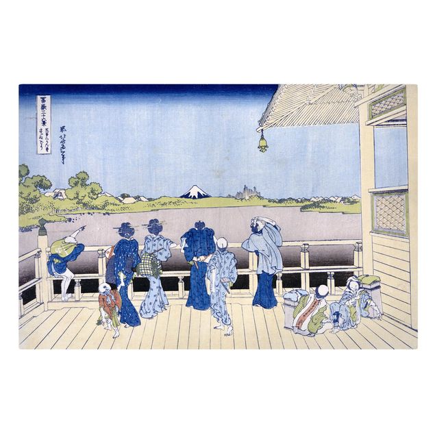 Wandbilder Berge Katsushika Hokusai - Die Sazai Halle