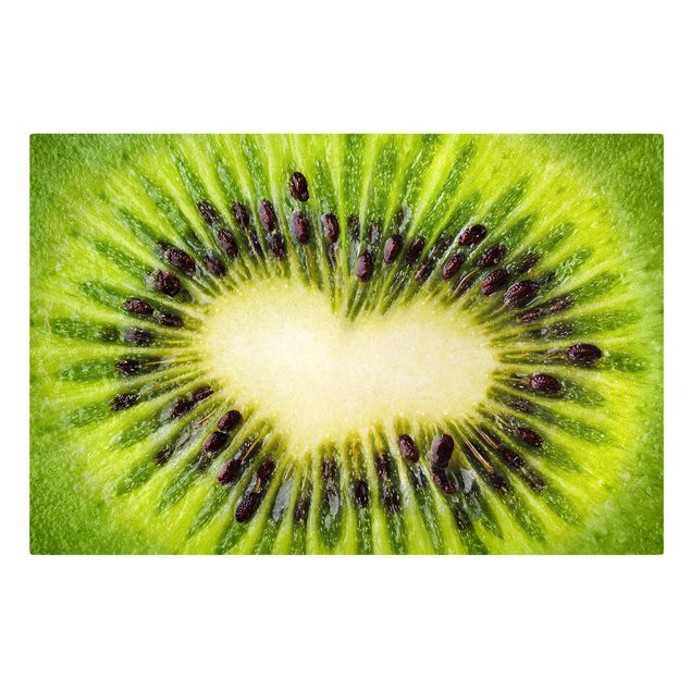 Leinwandbilder Gemüse & Obst Kiwi Heart