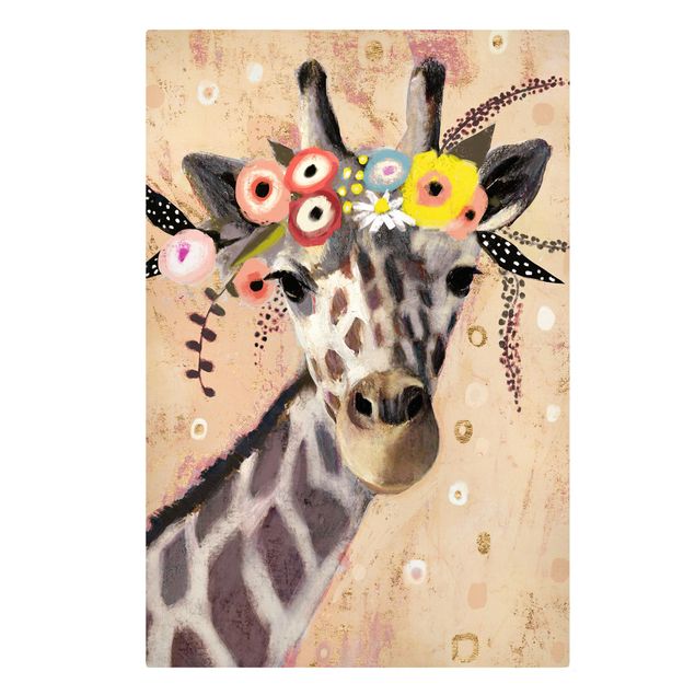 Wandbilder Modern Klimt Giraffe