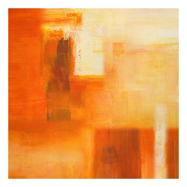 Wandbilder Braun Komposition in Orange und Braun 02