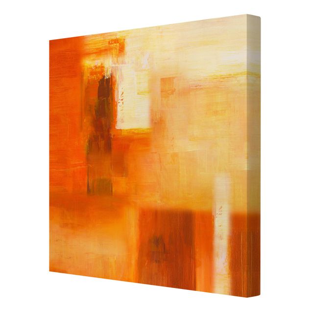 Wandbilder Orange Komposition in Orange und Braun 02