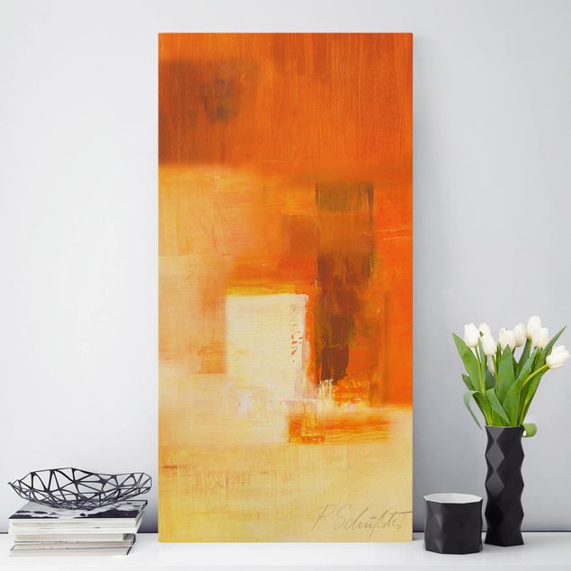 Wanddeko Küche Komposition in Orange und Braun 03