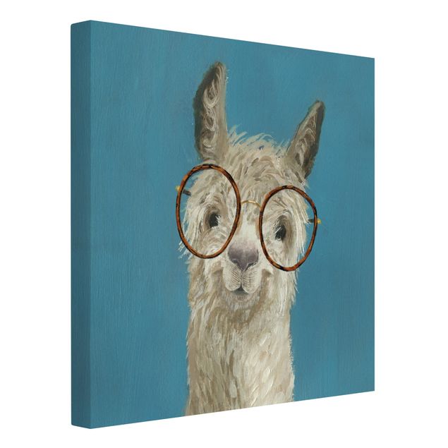 Wandbilder Modern Lama mit Brille I