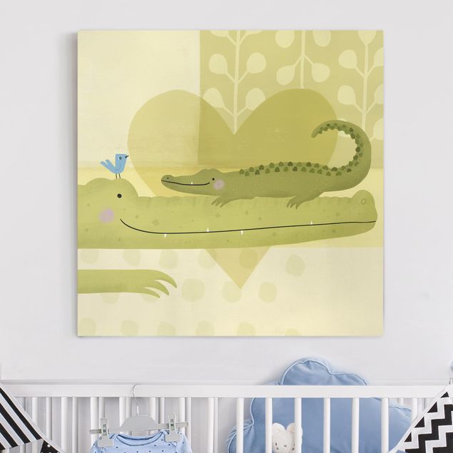 Wandbilder Liebe Mama und ich - Krokodile