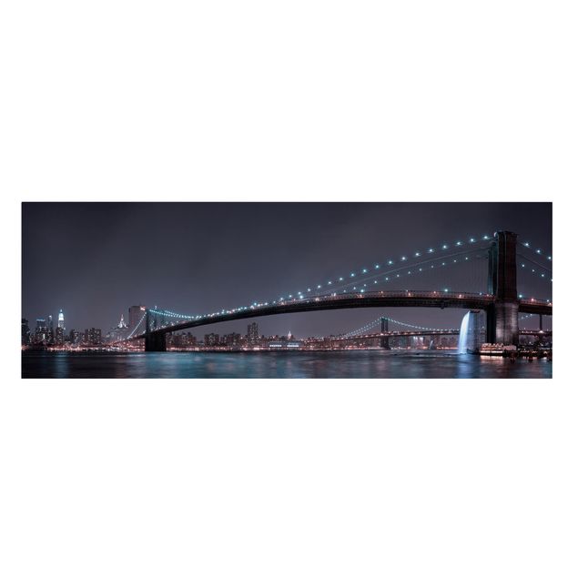 Wandbilder Architektur & Skyline Manhattan Skyline und Brooklyn Bridge