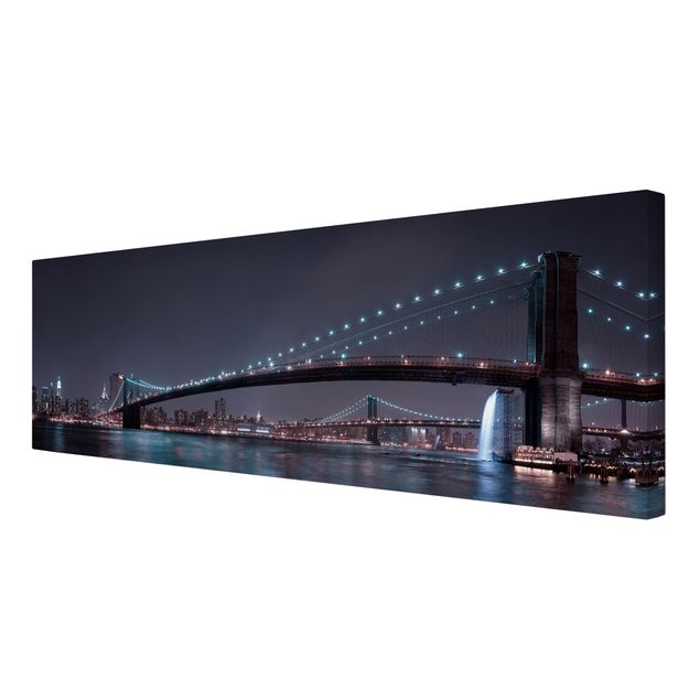 Wandbilder Modern Manhattan Skyline und Brooklyn Bridge