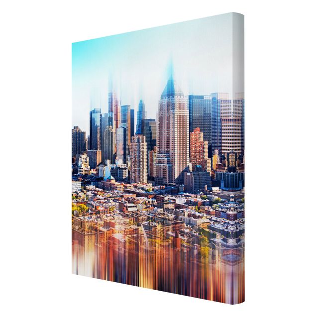 Wandbilder Modern Manhattan Skyline Urban Stretch