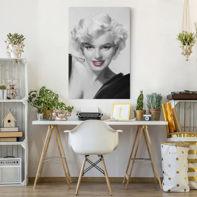 Leinwandbilder Vintage Marilyn auf Sofa